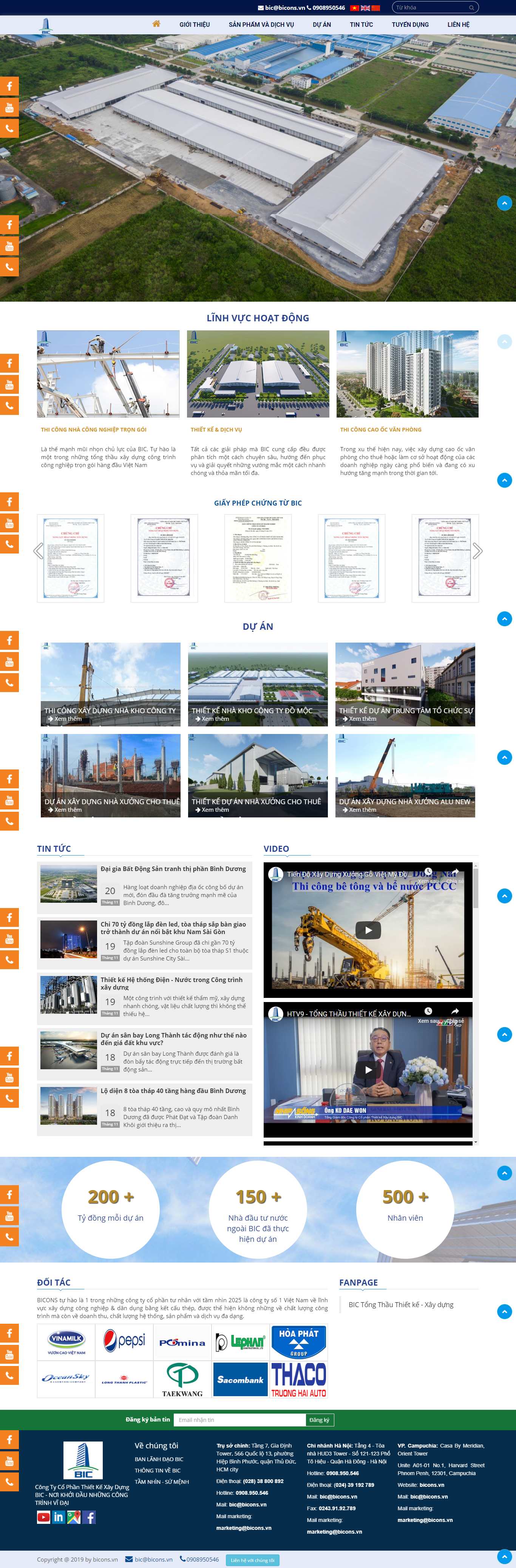 Thiết kế Website web thuê nhà xưởng - biconsvn