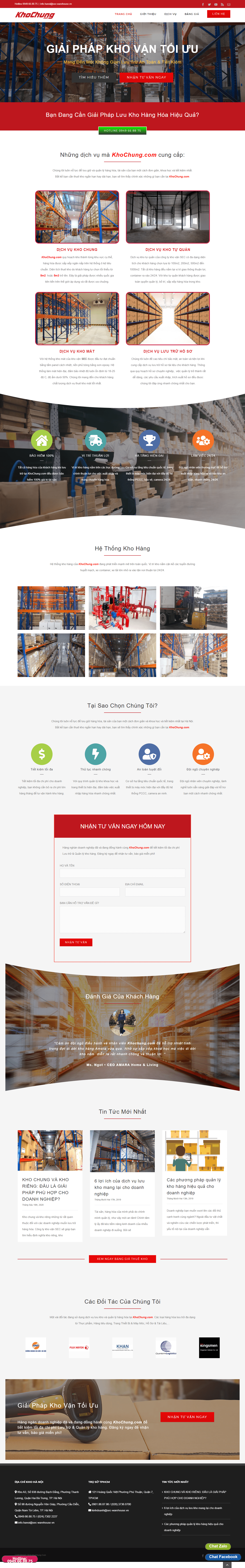 Thiết kế Website web thuê nhà xưởng - khochungcom