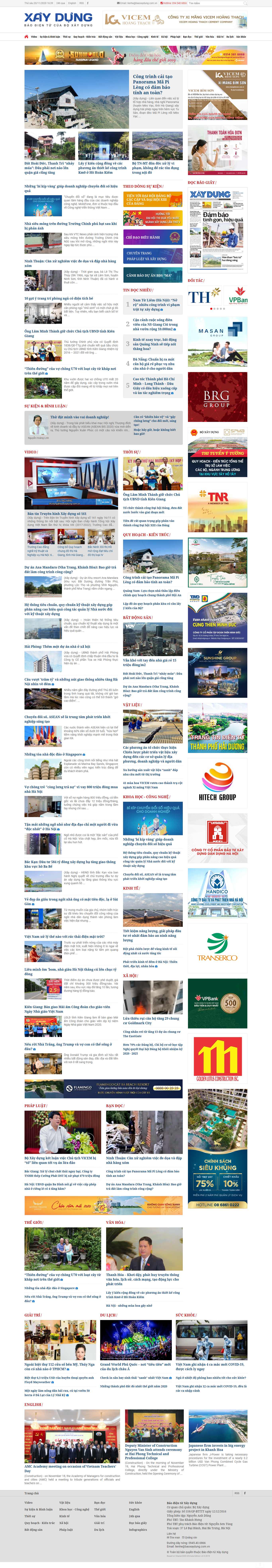 Thiết kế Website web xây dựng - baoxaydungcomvn