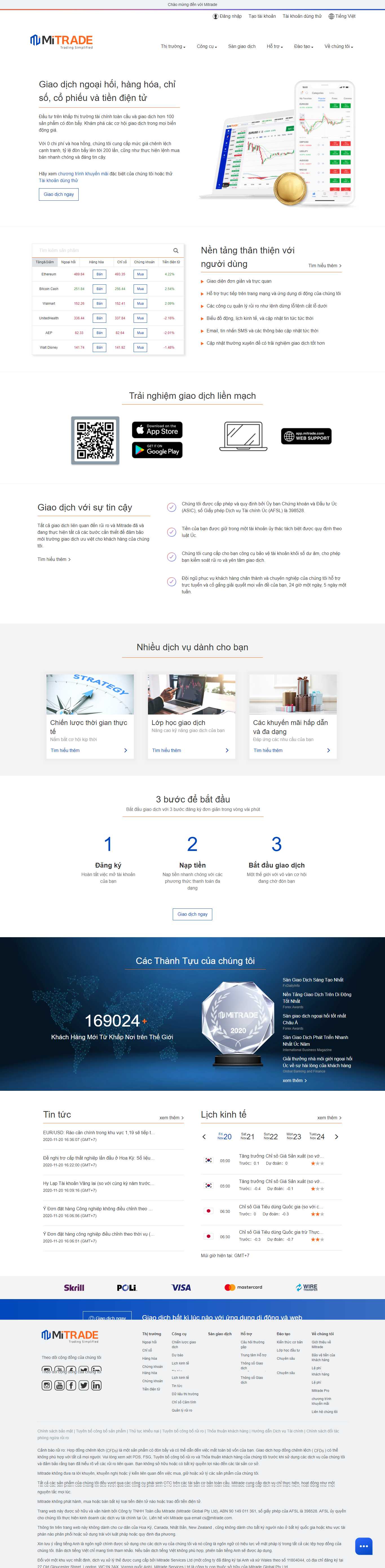 Thiết kế Website web tiền ảo - wwwmitradecom