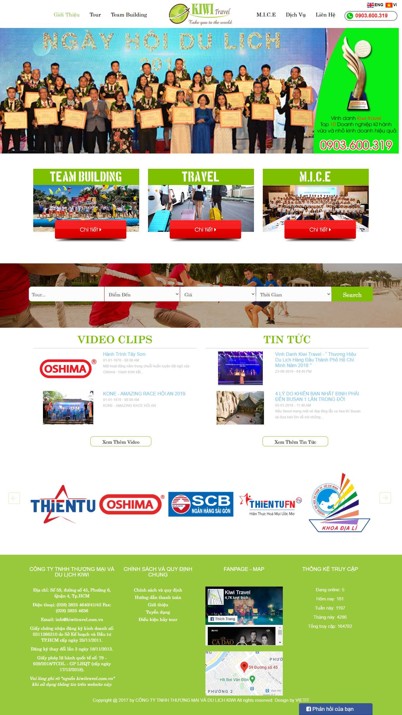 [bazantravel] Thiết kế Website web tour du lịch - kiwitravelcomvn