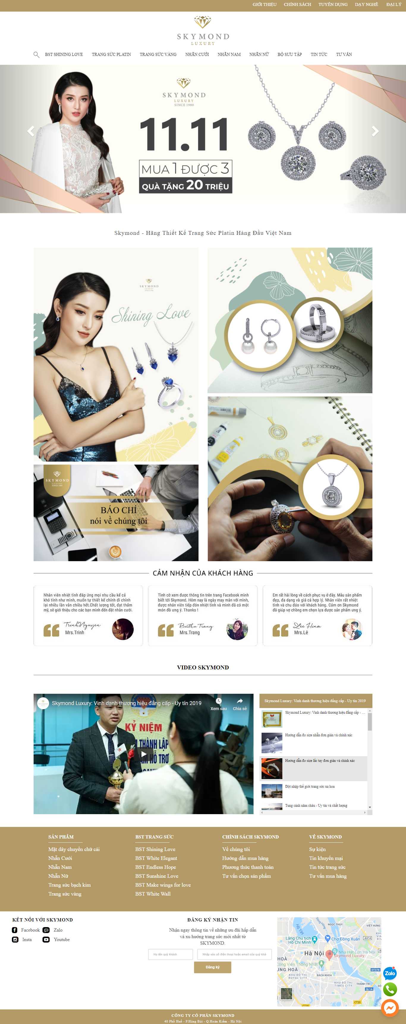 Thiết kế Website web trang sức vòng hổ phách - skymondvn