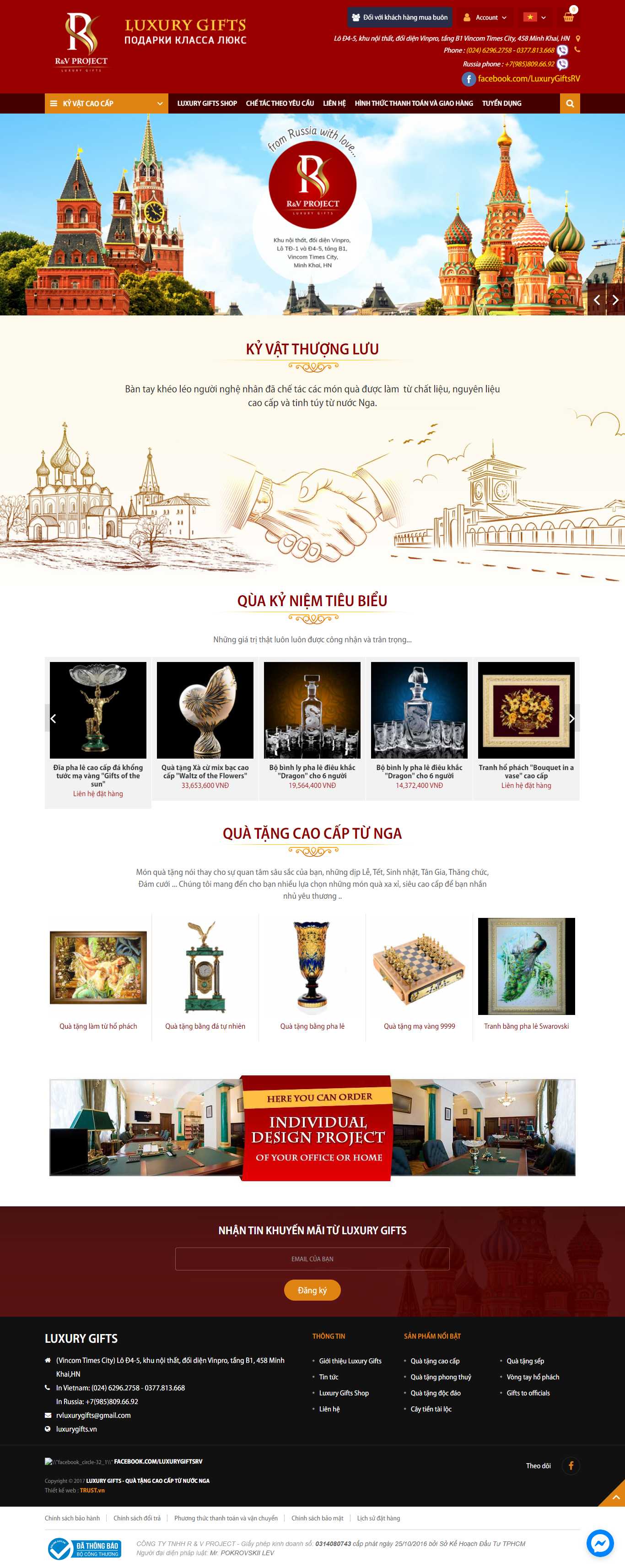 Thiết kế Website web trang sức vòng hổ phách - luxurygiftsvn