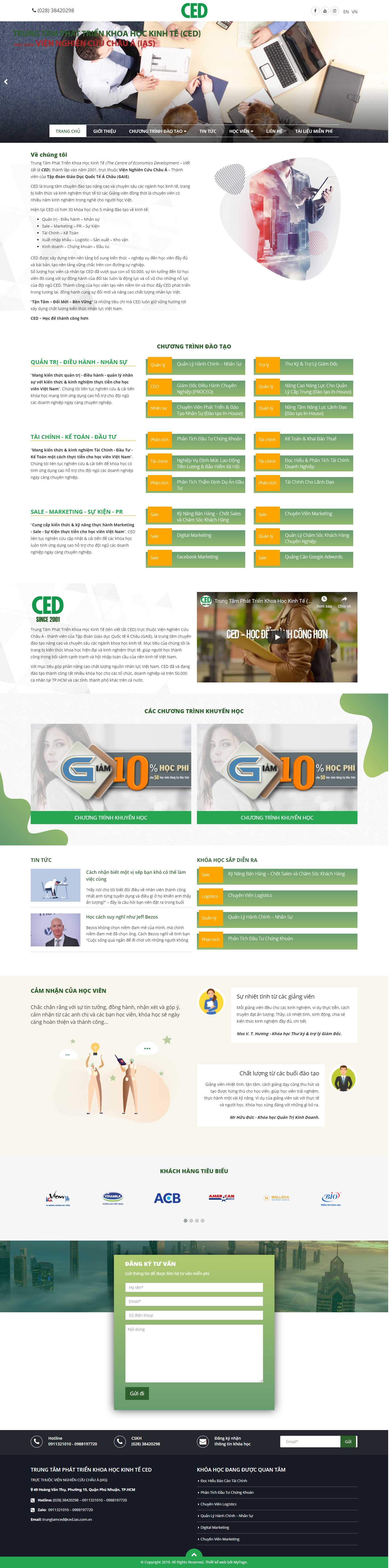 Thiết kế Website web trường dạy nghề - đào tạo nghề - cediascomvn