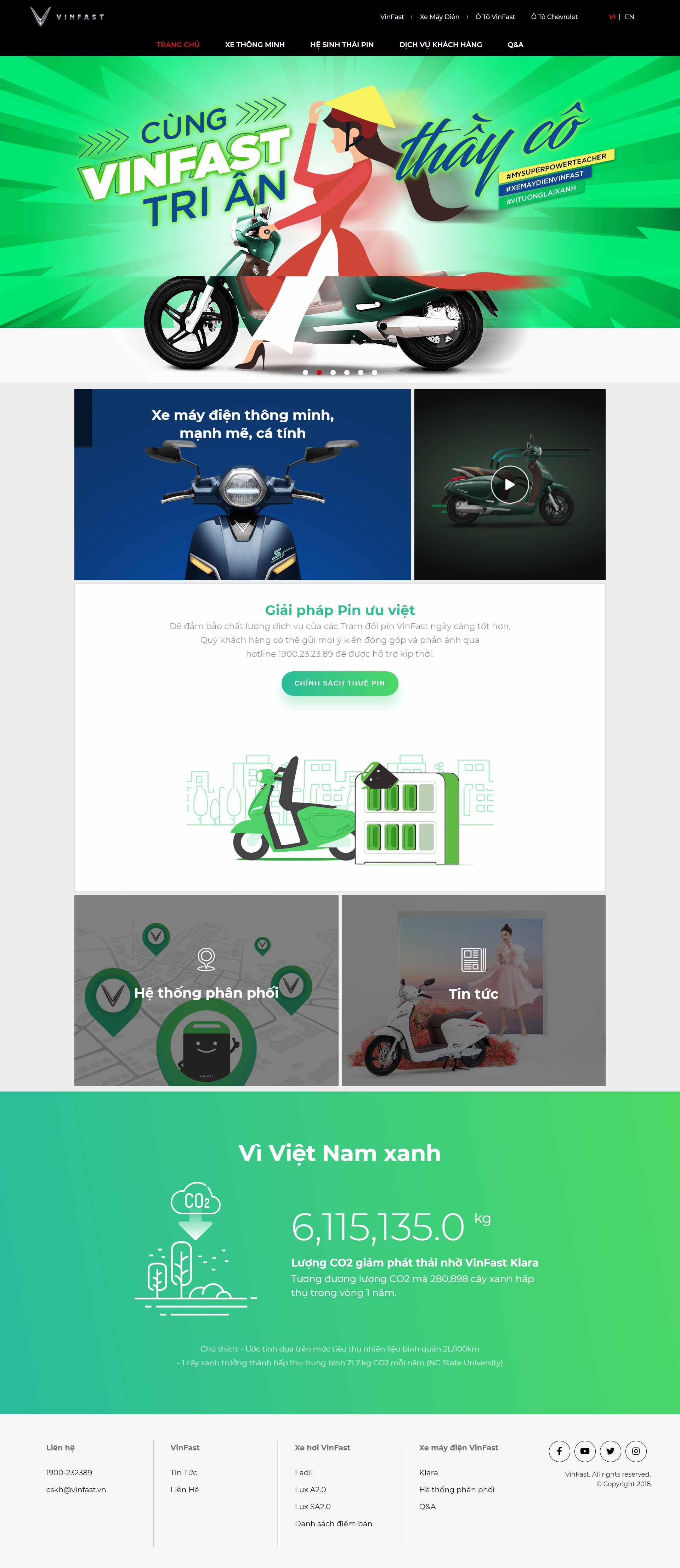 Thiết kế Website web xe điện - xemaydienvinfastvn