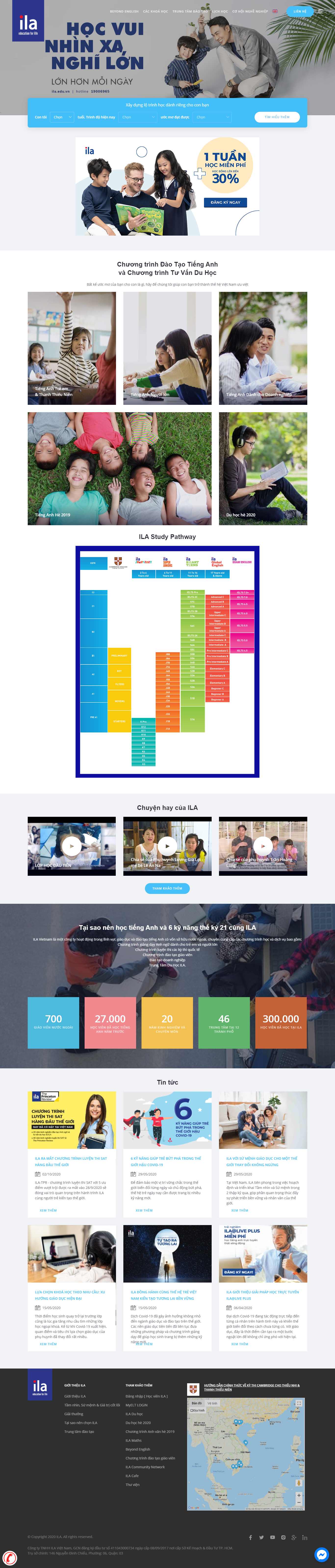 Thiết kế Website web trung tâm anh ngữ - ilaeduvn