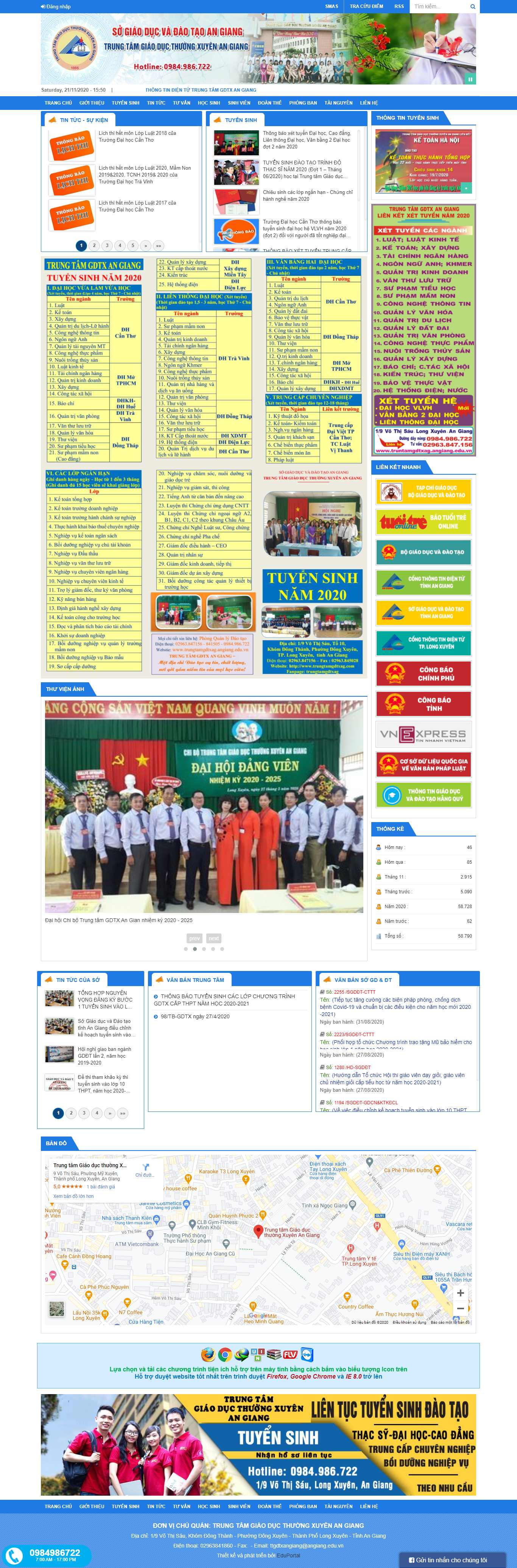 Thiết kế Website web trung tâm giáo dục thường xuyên - wwwtrungtamgdtxagcom