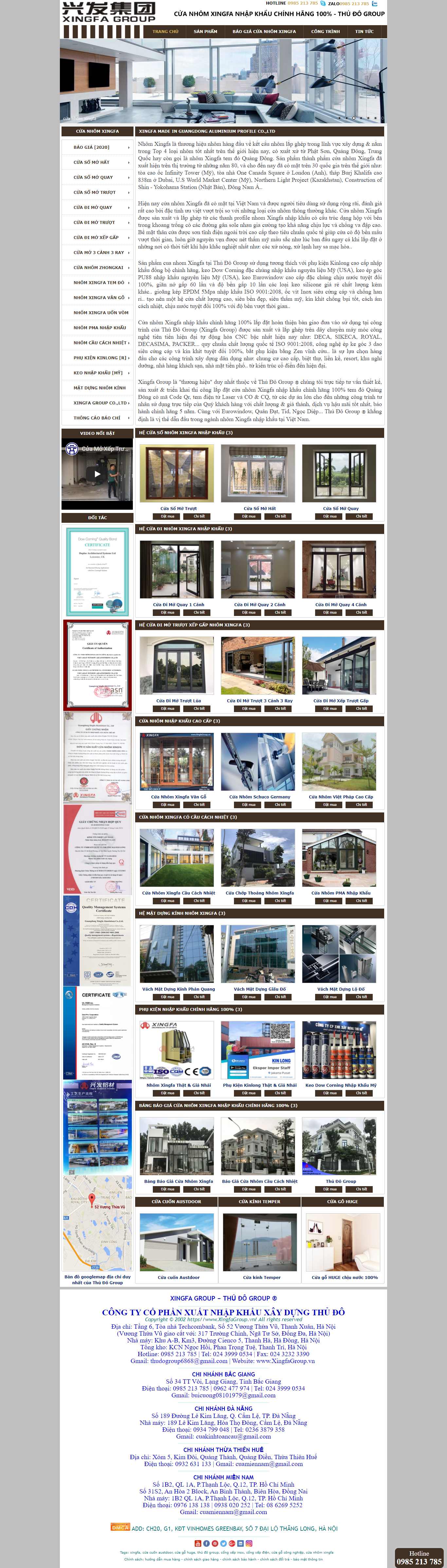 Thiết kế Website web trung tâm thương mại - xingfagroupvn