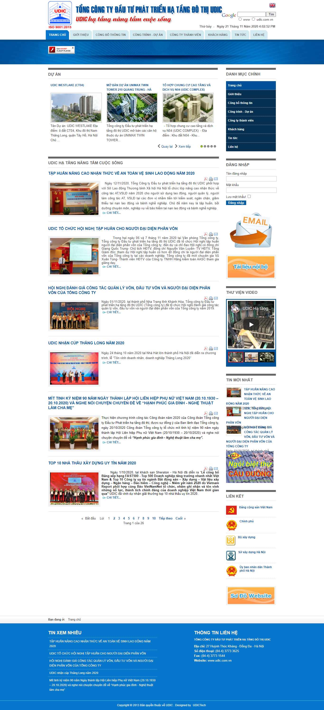 Thiết kế Website web xí nghiệp - wwwudiccomvn
