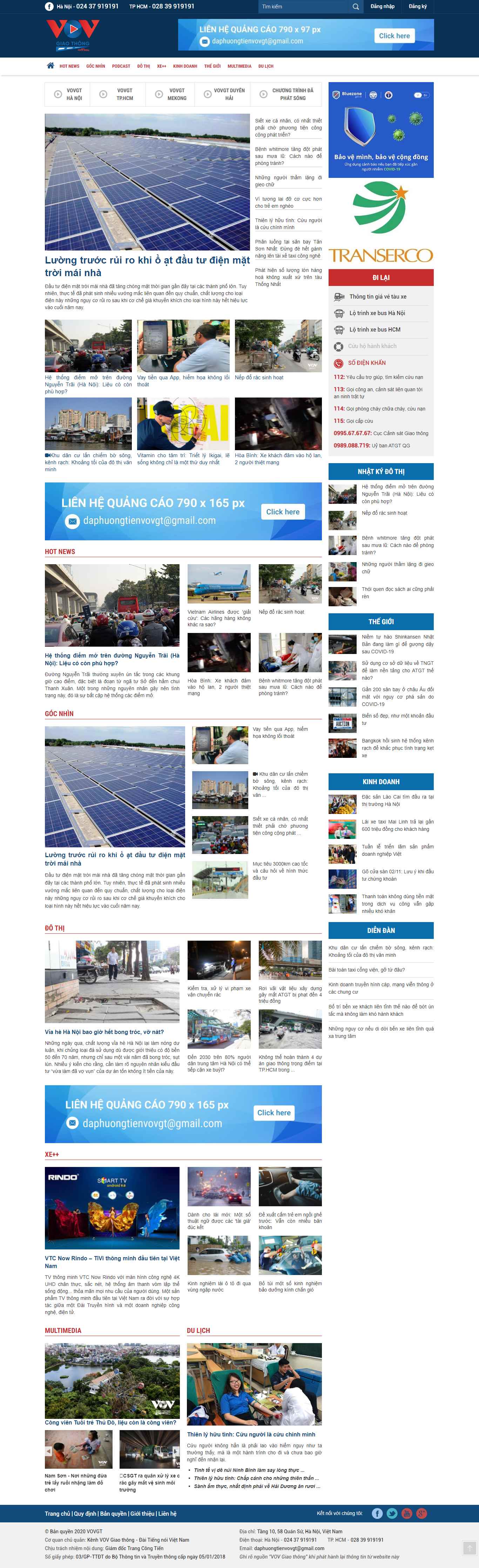 Thiết kế Website web vov - vovgiaothongvn