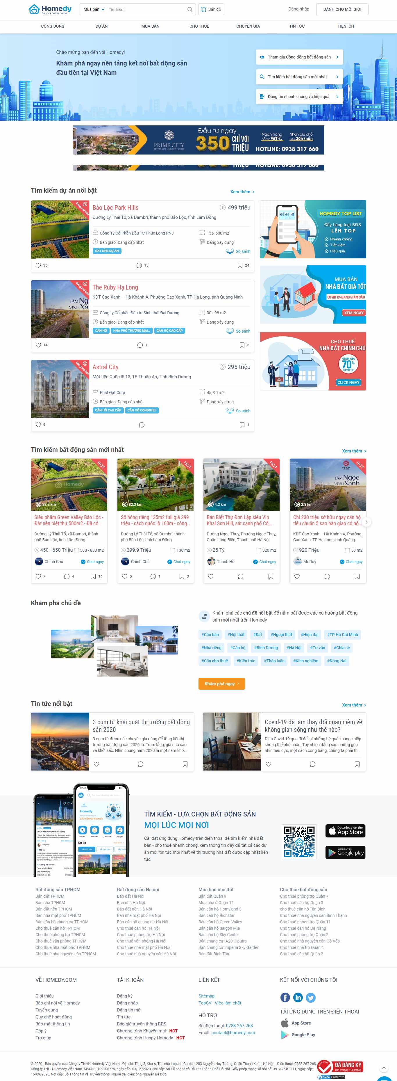 Thiết kế Website web chotot - homedycom