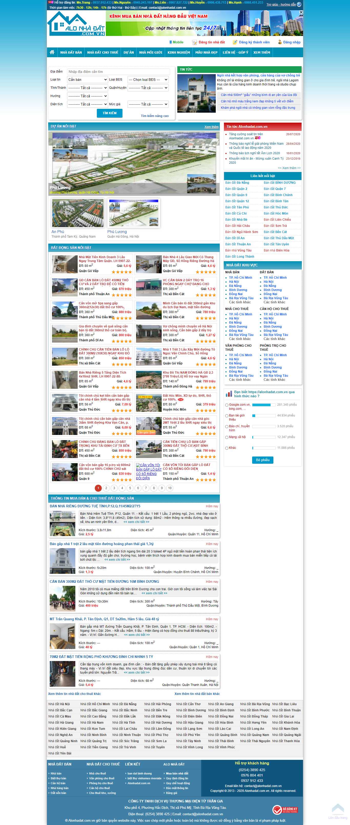 Thiết kế Website web chotot - alonhadatcomvn