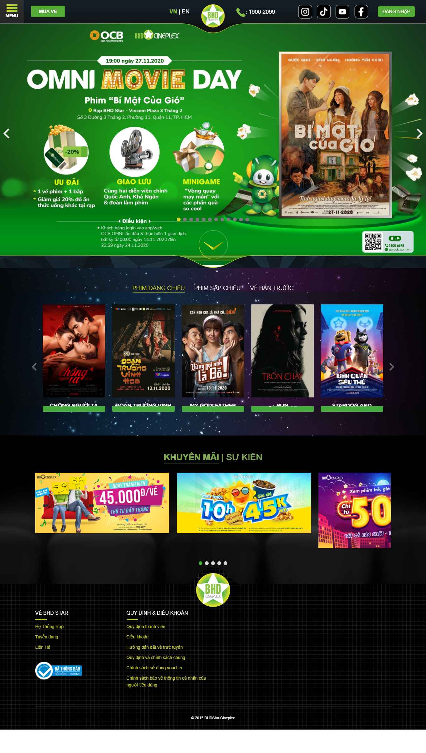 Thiết kế Website web phim rạp - wwwbhdstarvn