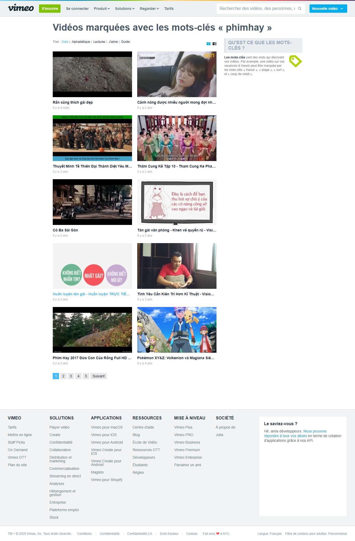 Thiết kế Website web youtube - vimeocom