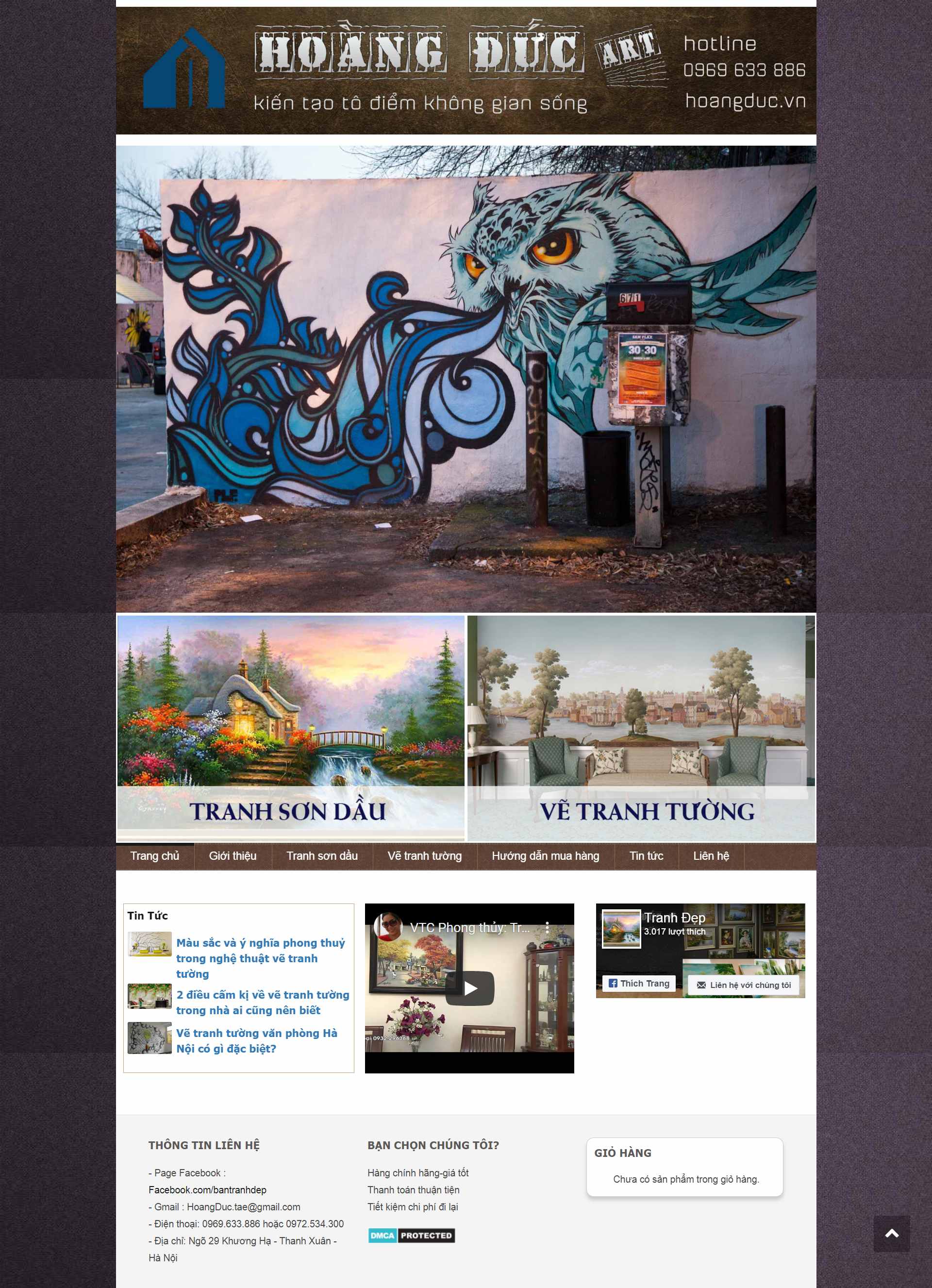 Thiết kế Website web vẽ tranh tường - hoangducvn