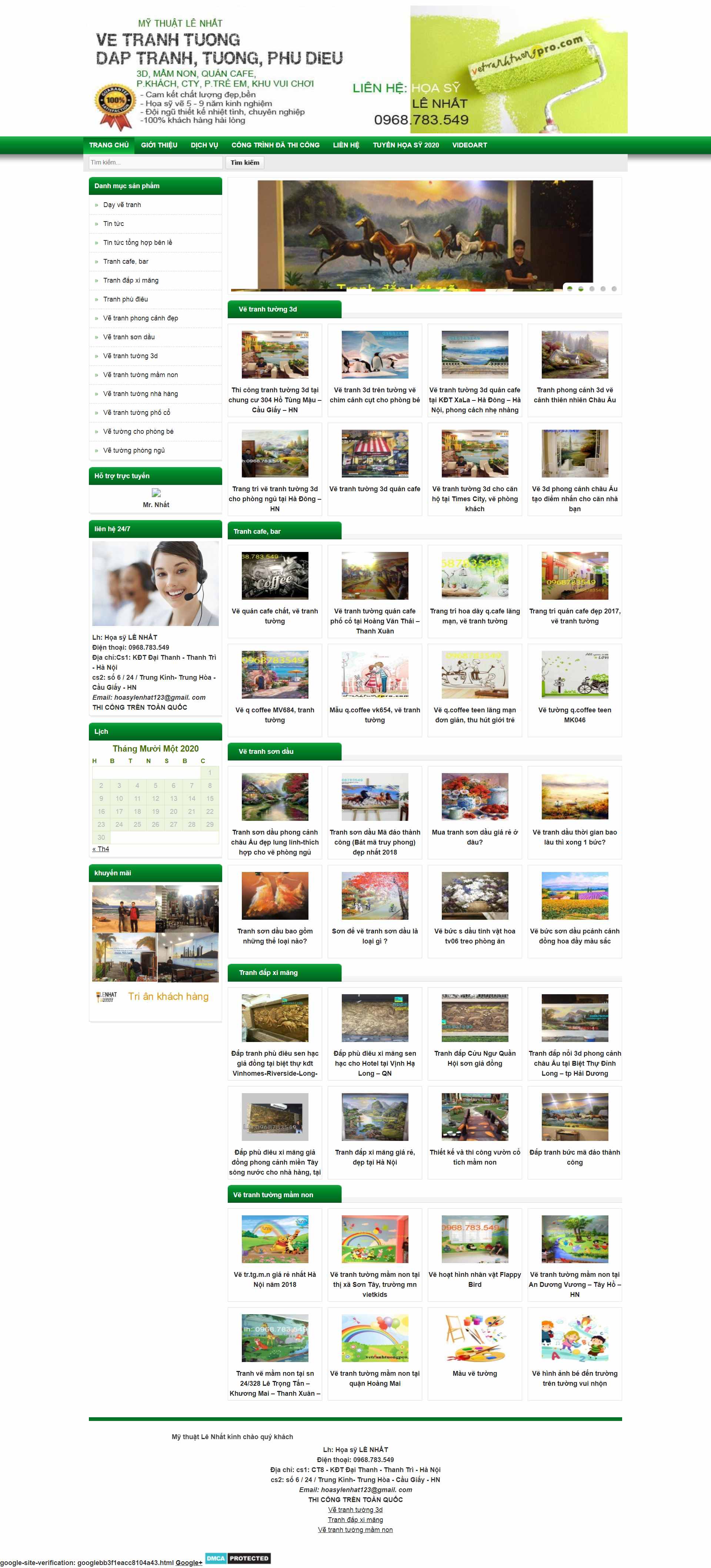 Thiết kế Website web vẽ tranh tường - vetranhtuongprocom