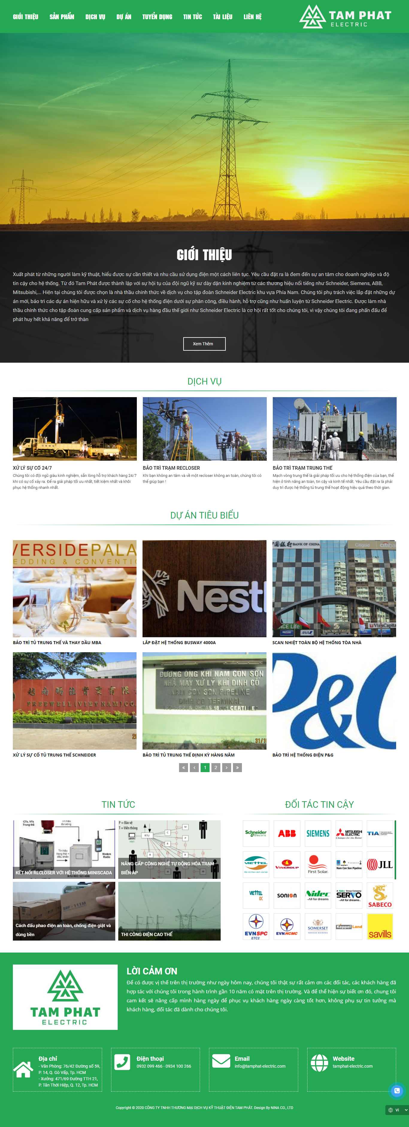 Thiết kế Website web tamphat - wwwtamphat-electriccom