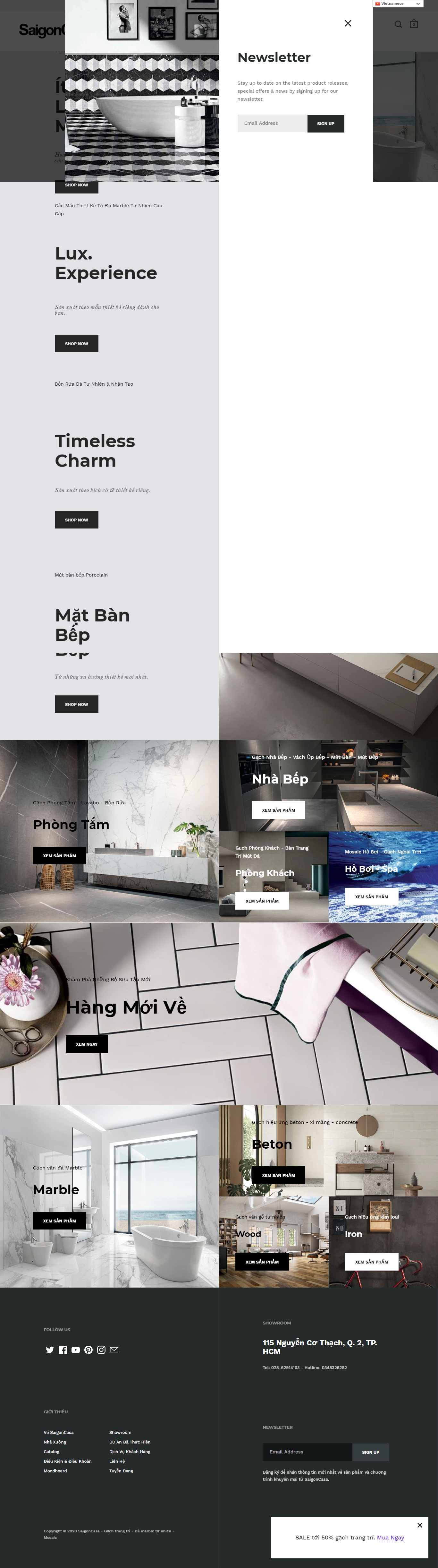 Thiết kế Website Web sản xuất gạch men - wwwsaigoncasacom