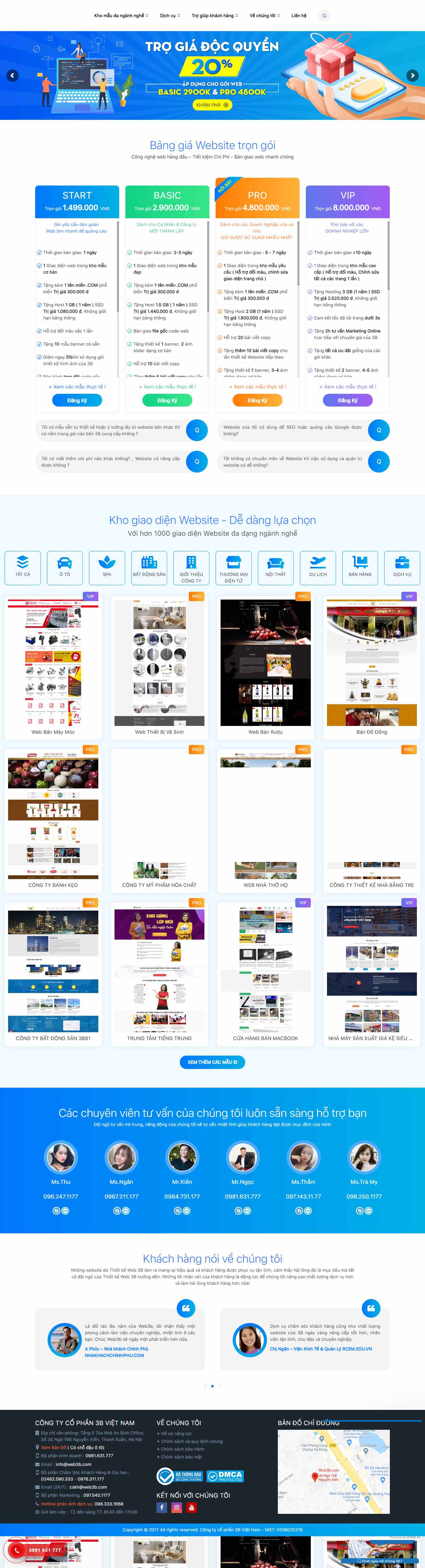 Thiết kế Website web 3bvietnam - thietkeweb3bcom