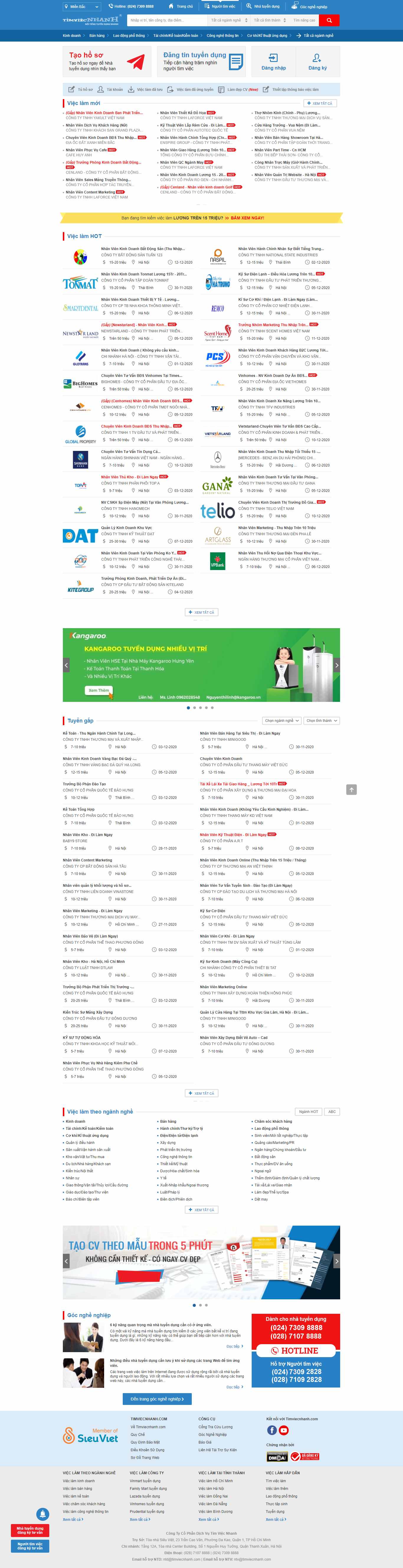Thiết kế Website web 3bvietnam - wwwtimviecnhanhcom