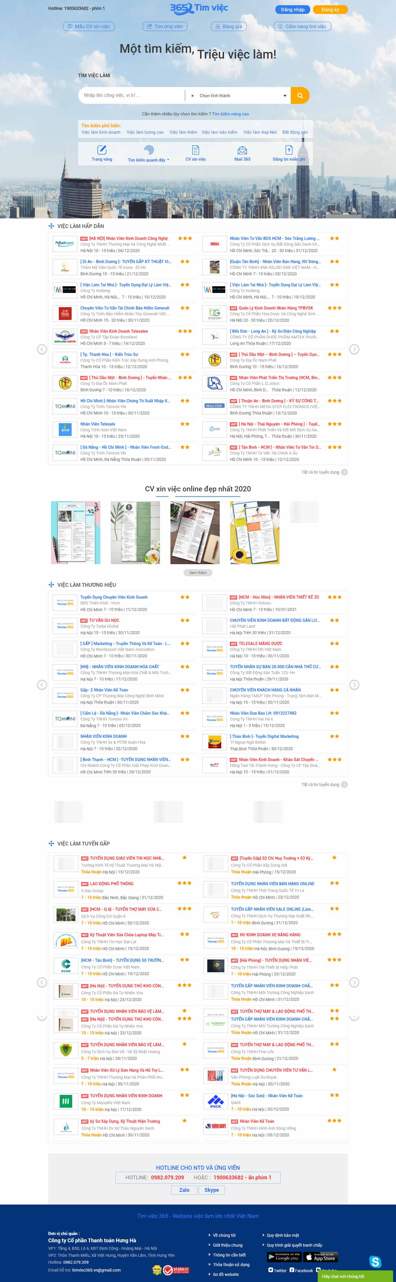 Thiết kế Website web 3bvietnam - timviec365vn