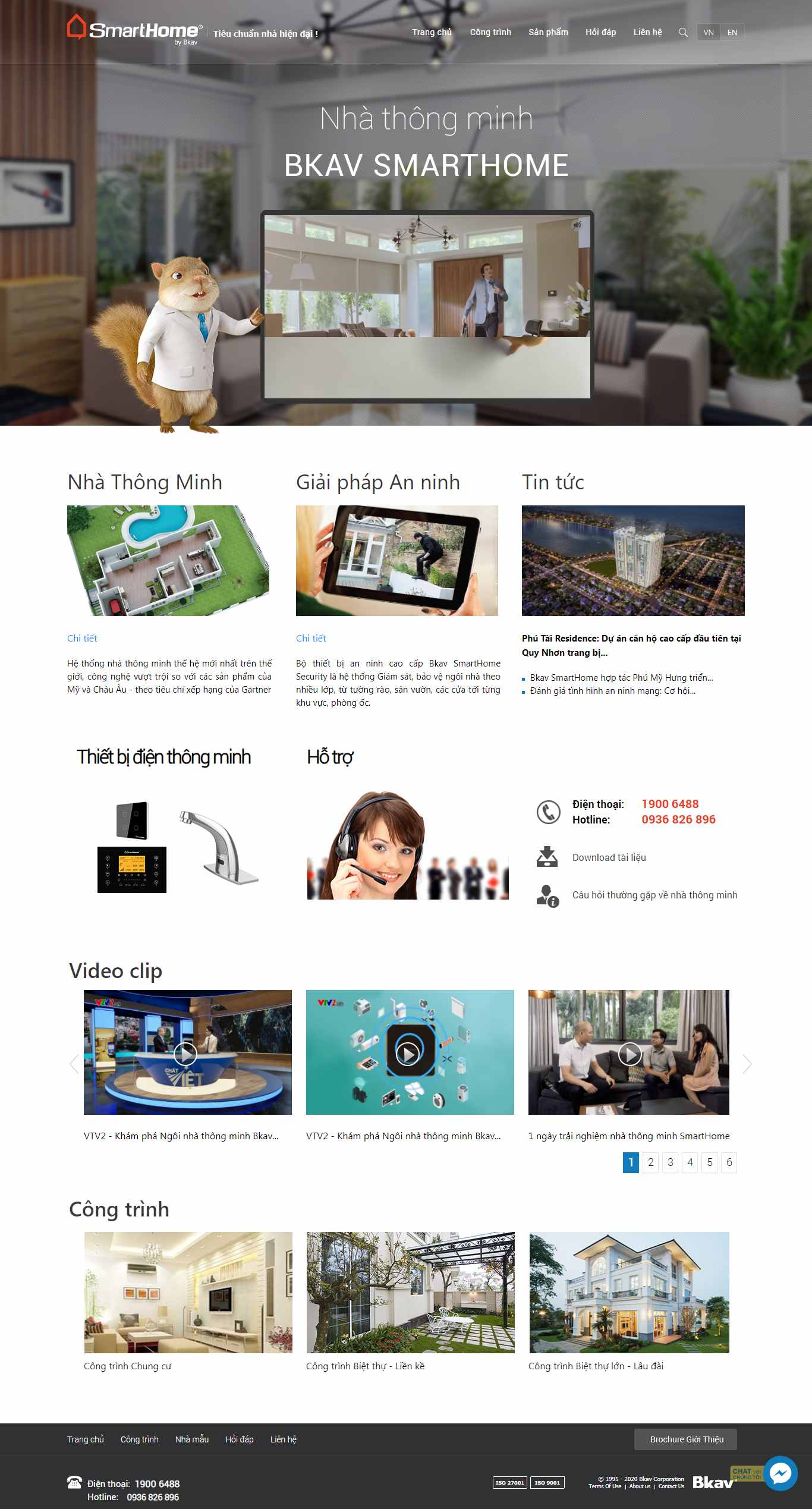 Thiết kế Website web hệ thống an ninh - smarthomecomvn