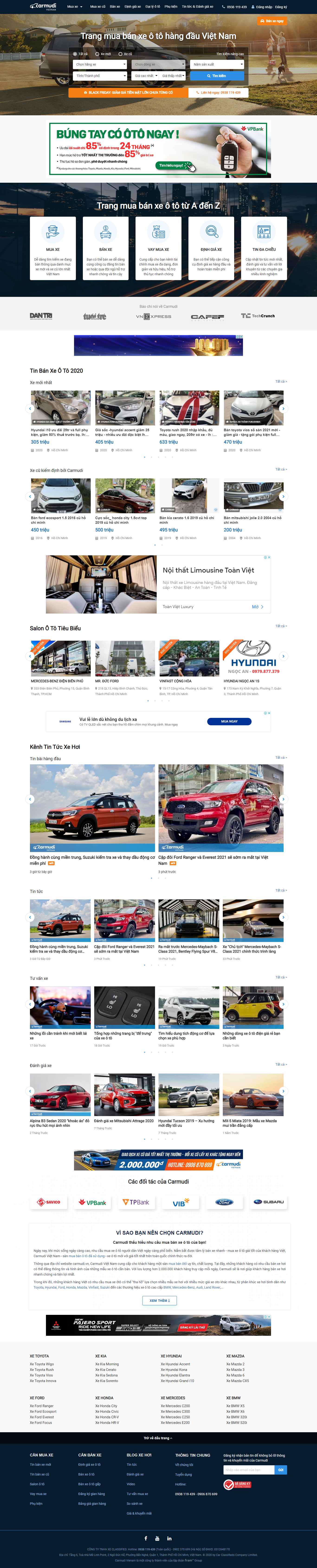 Thiết kế Website Web ô tô - wwwcarmudivn