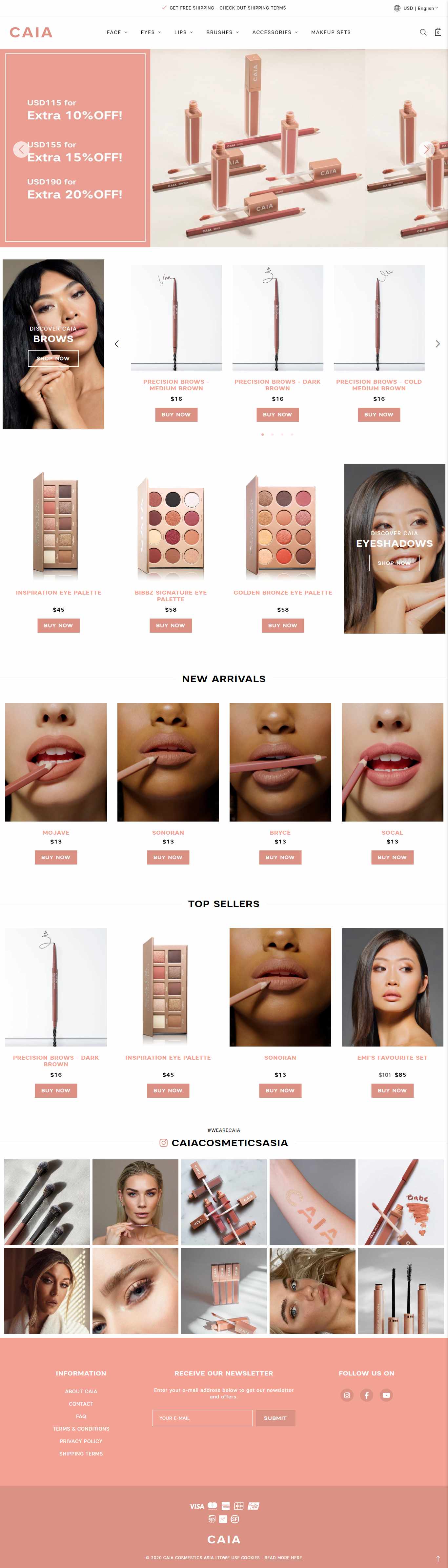 Thiết kế Website web caia - wwwcaiacosmeticsasia