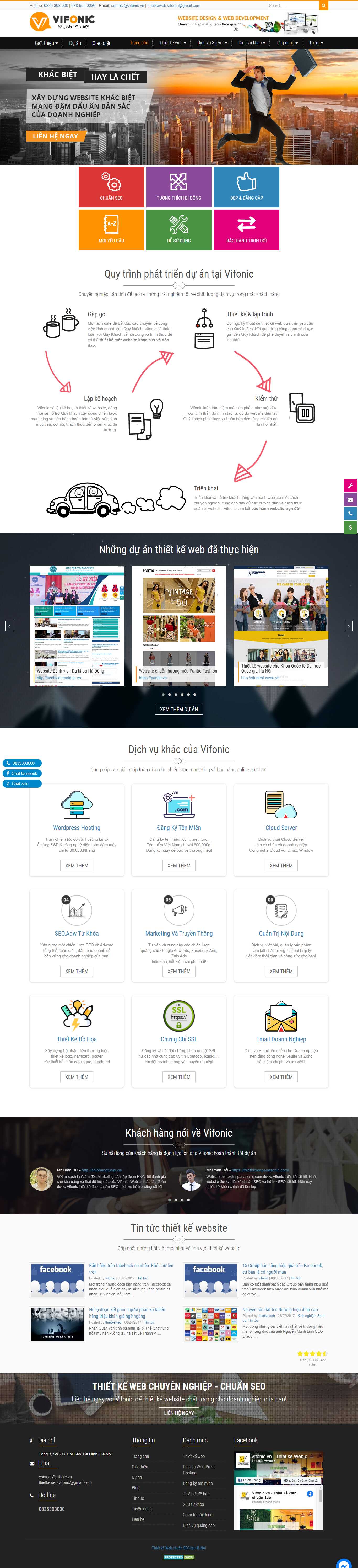Thiết kế Website web vifonic - vifonicvn