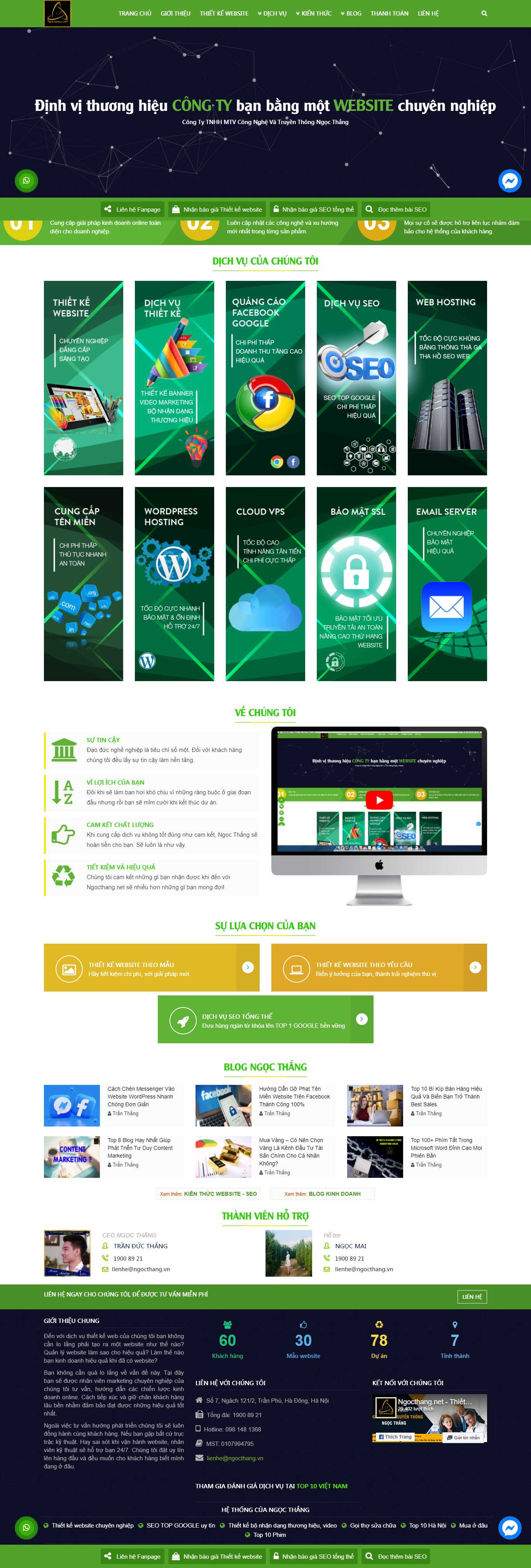 Thiết kế Website web vifonic - ngocthangnet