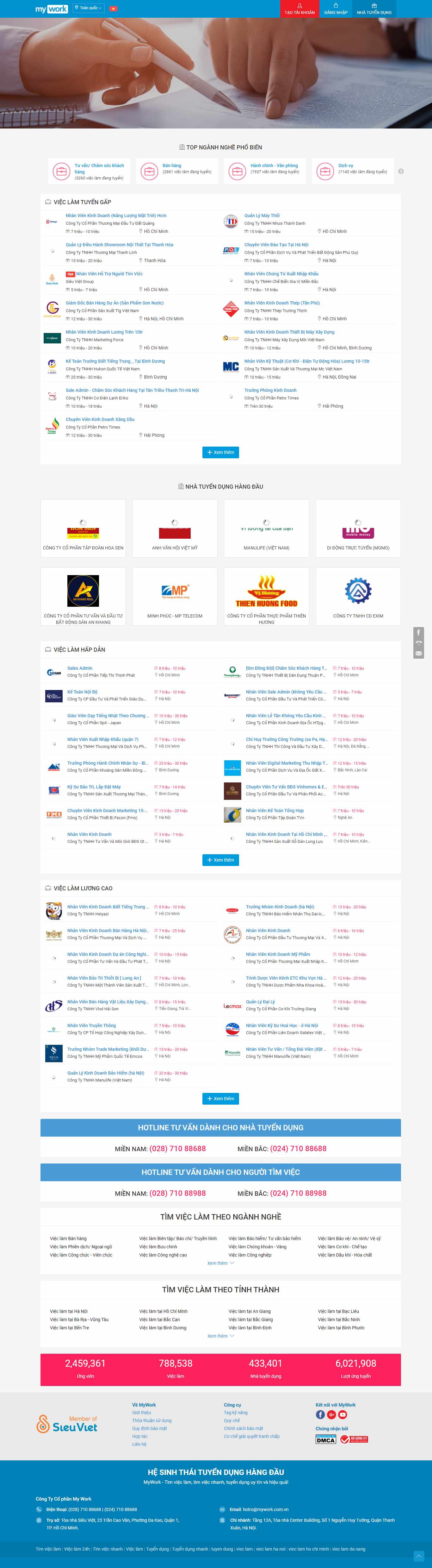 Thiết kế Website web vifonic - myworkcomvn