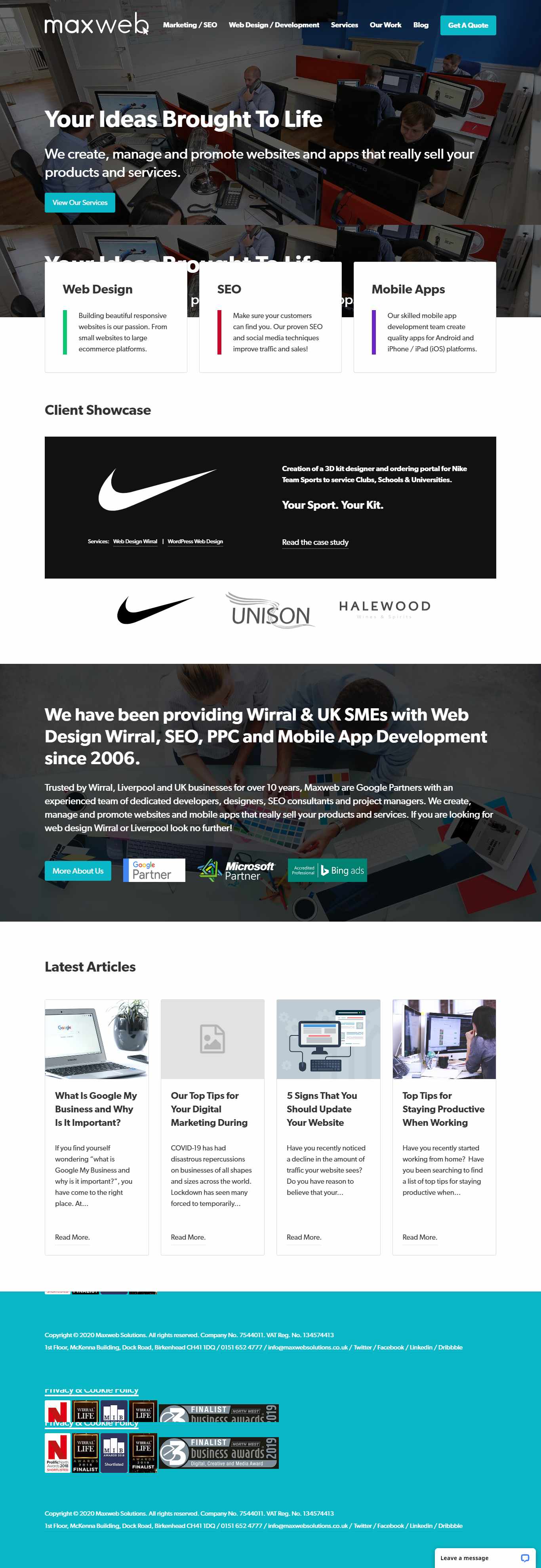 Thiết kế Website web maxweb - maxwebsolutionscouk