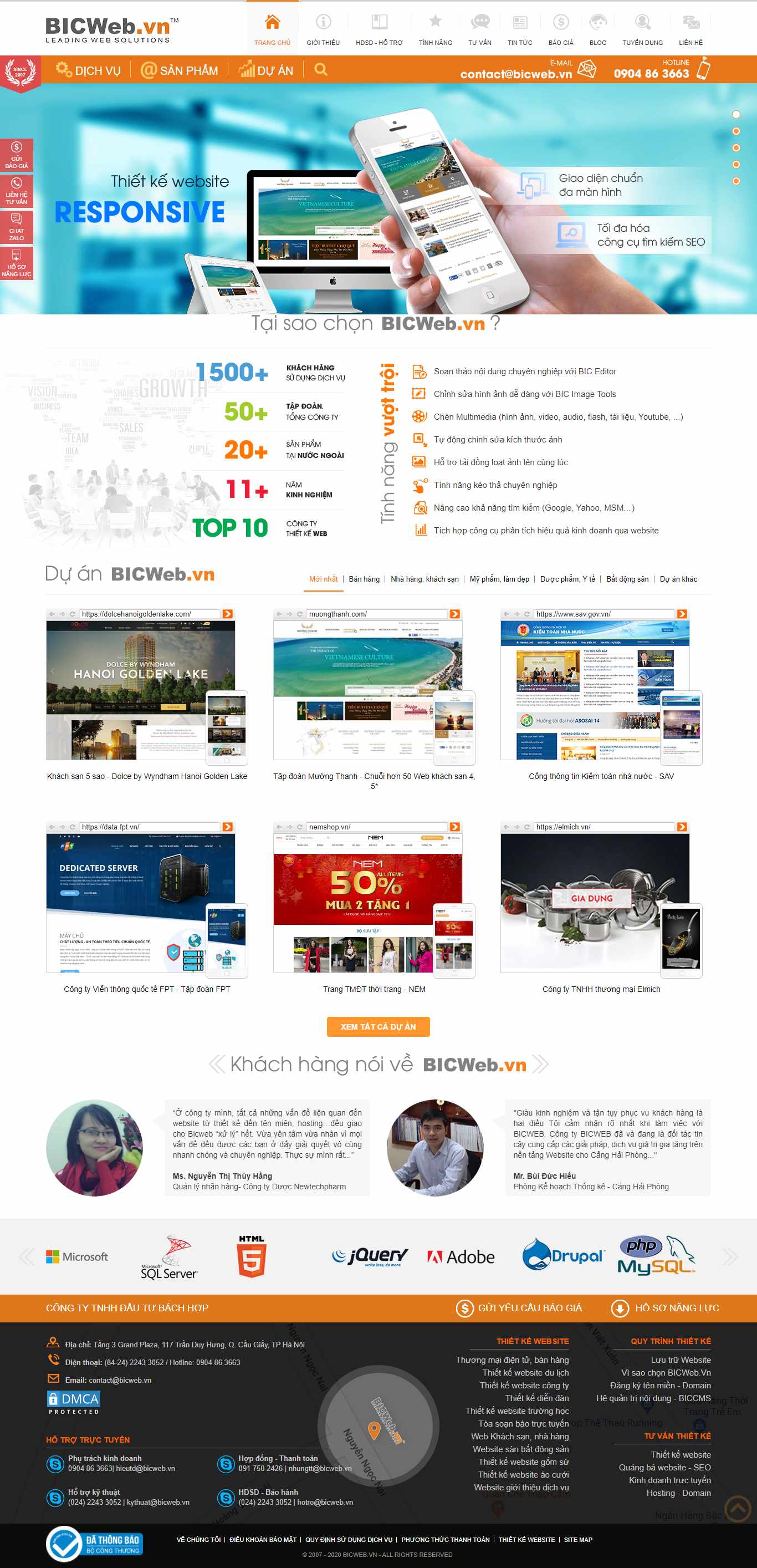 Thiết kế Website web bicweb - bicwebvn