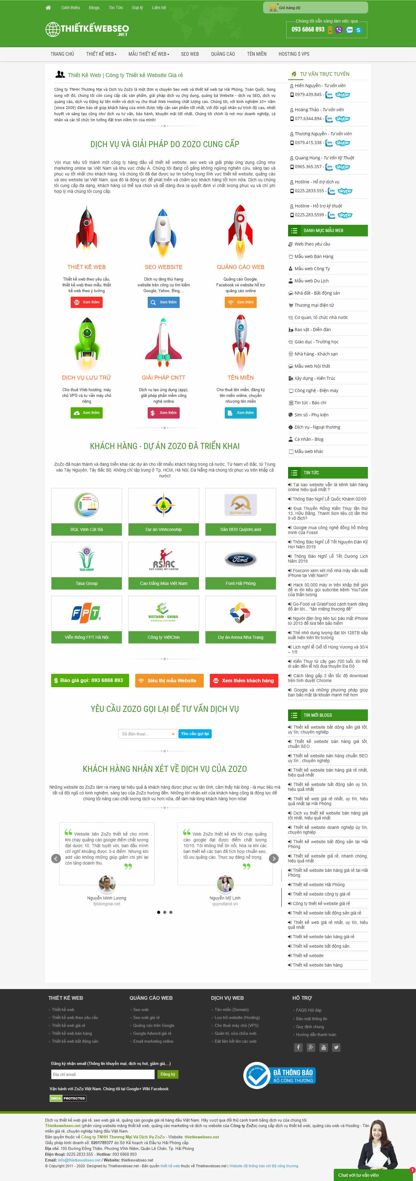 Thiết kế Website web bicweb - thietkewebseonet