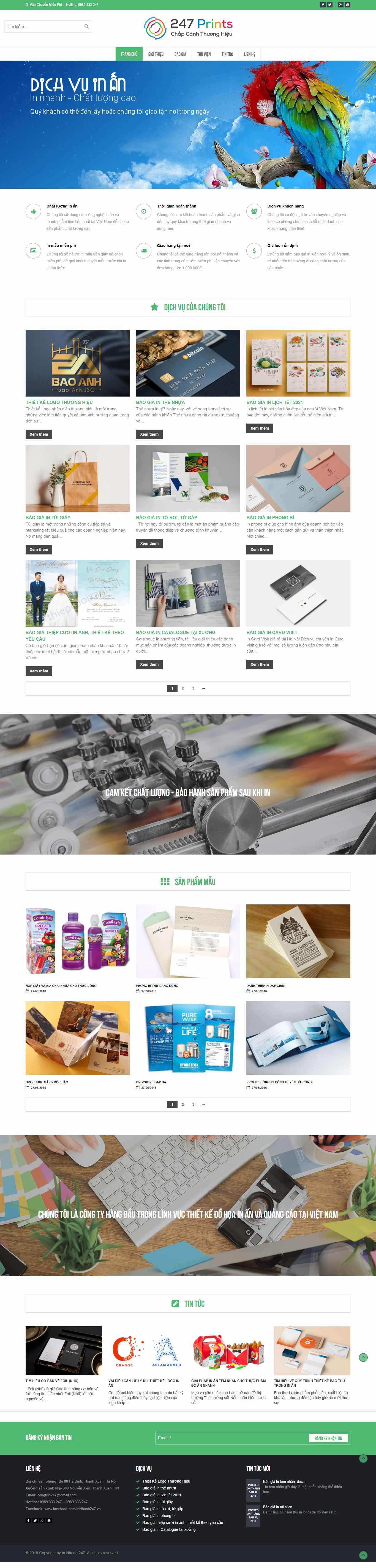 Thiết kế Website web bicweb - innhanh247vn