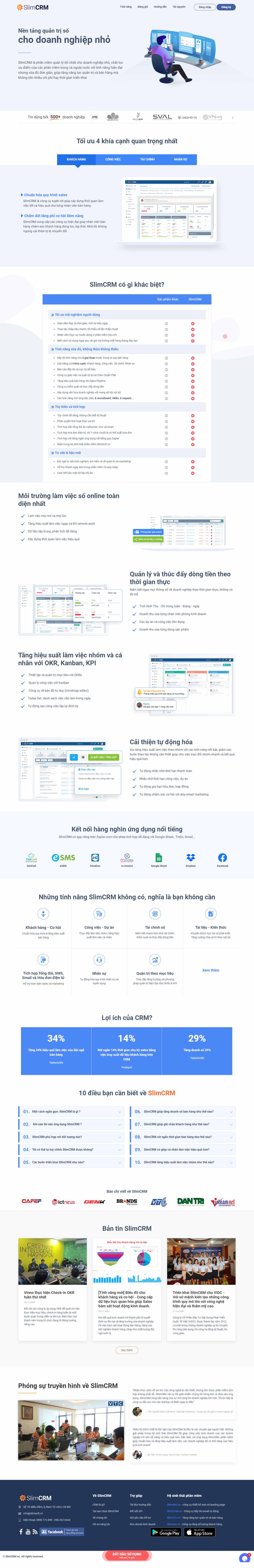 Thiết kế Website web bizfly - slimcrmvn