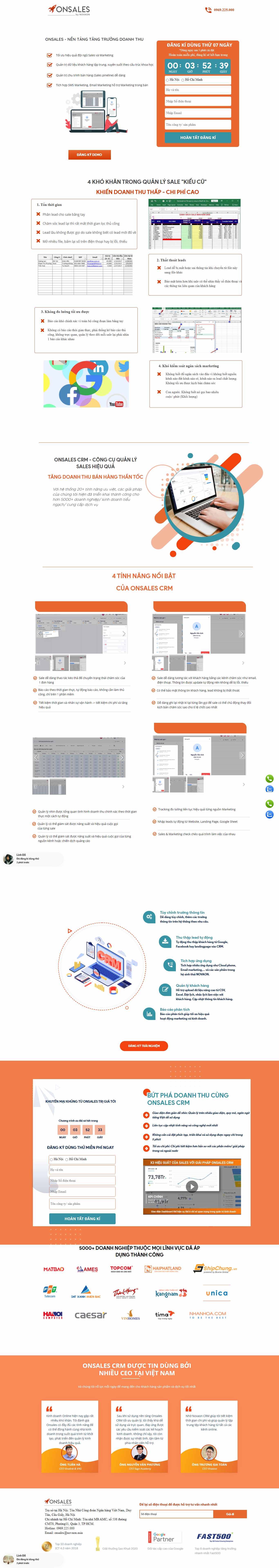 Thiết kế Website web bizfly - quanlysalesonsalesasia