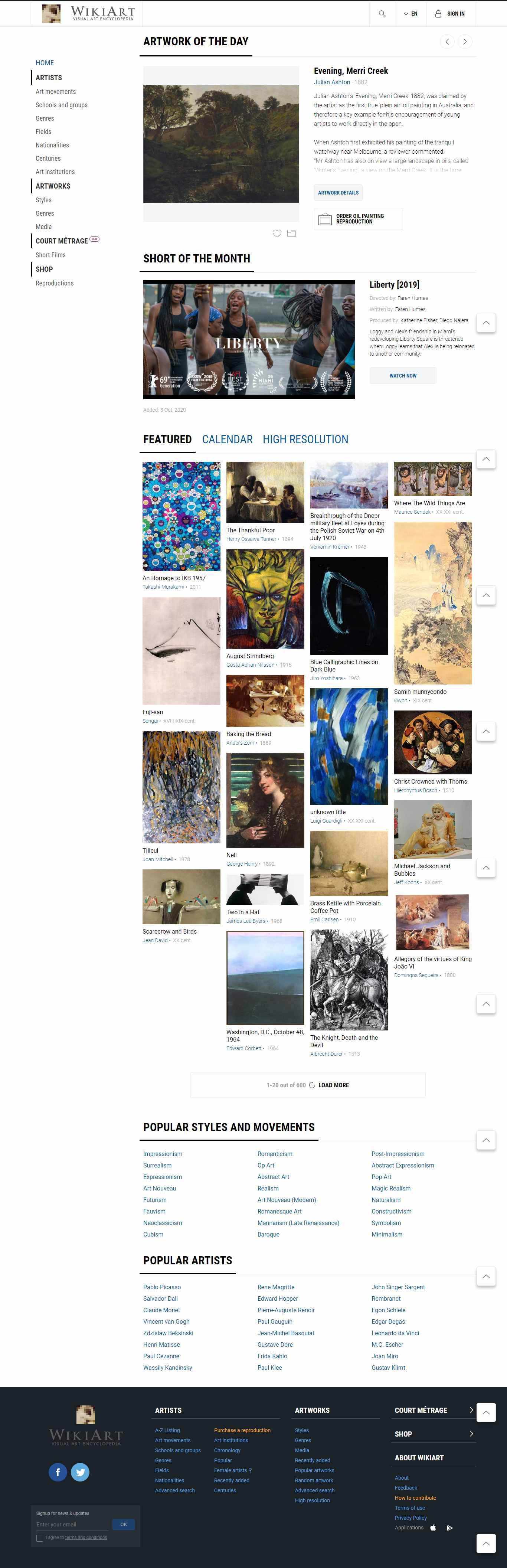 Thiết kế Website web wiki - wwwwikiartorg