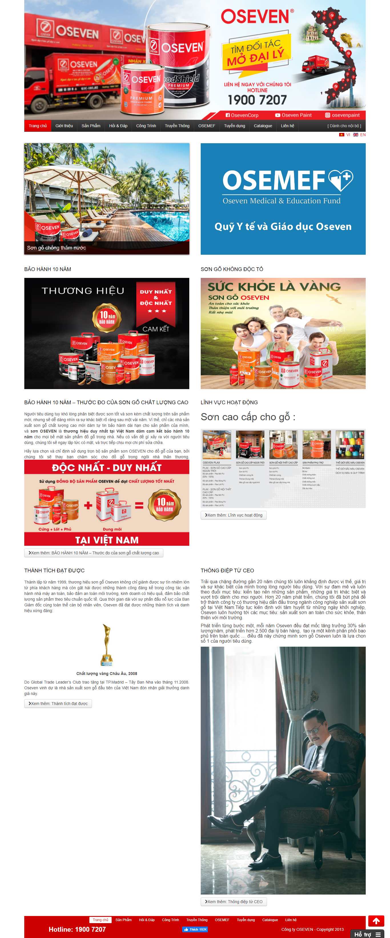 Thiết kế Website web icolor - osevenpaintcom