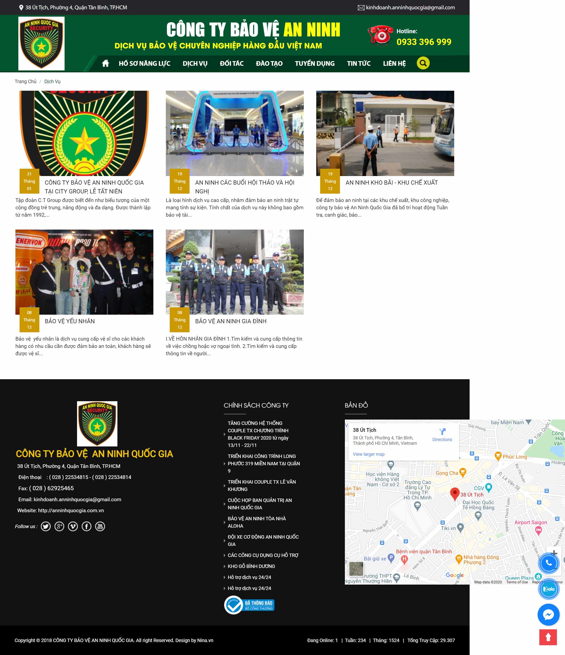 Thiết kế Website web an ninh - bảo vệ - anninhquocgiacomvn