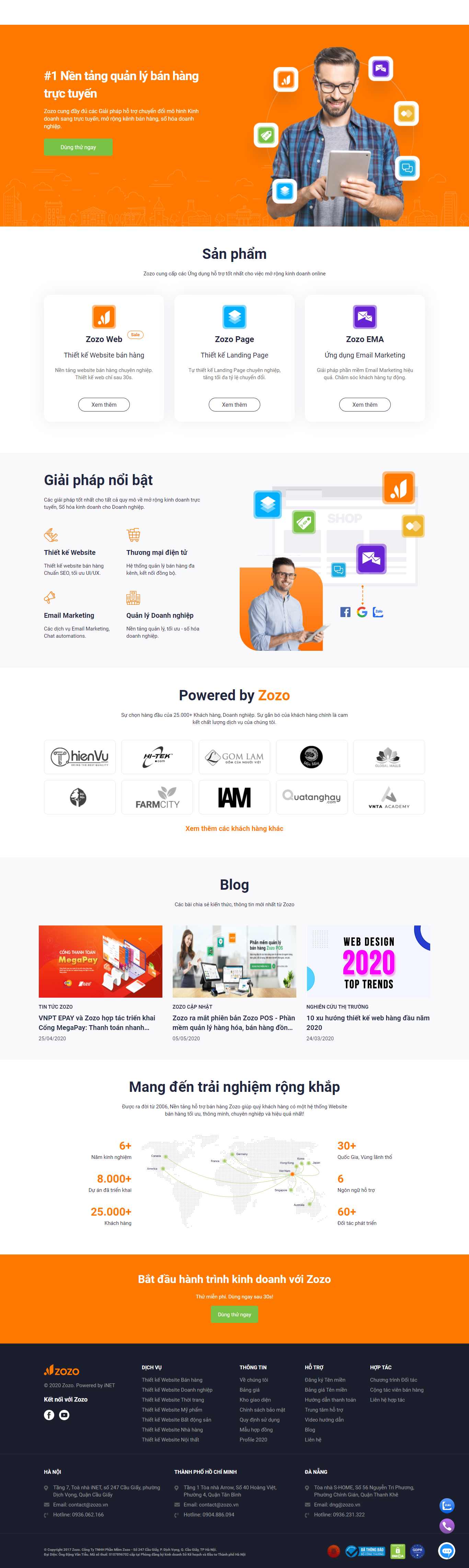 Thiết kế Website web zozo - zozovn