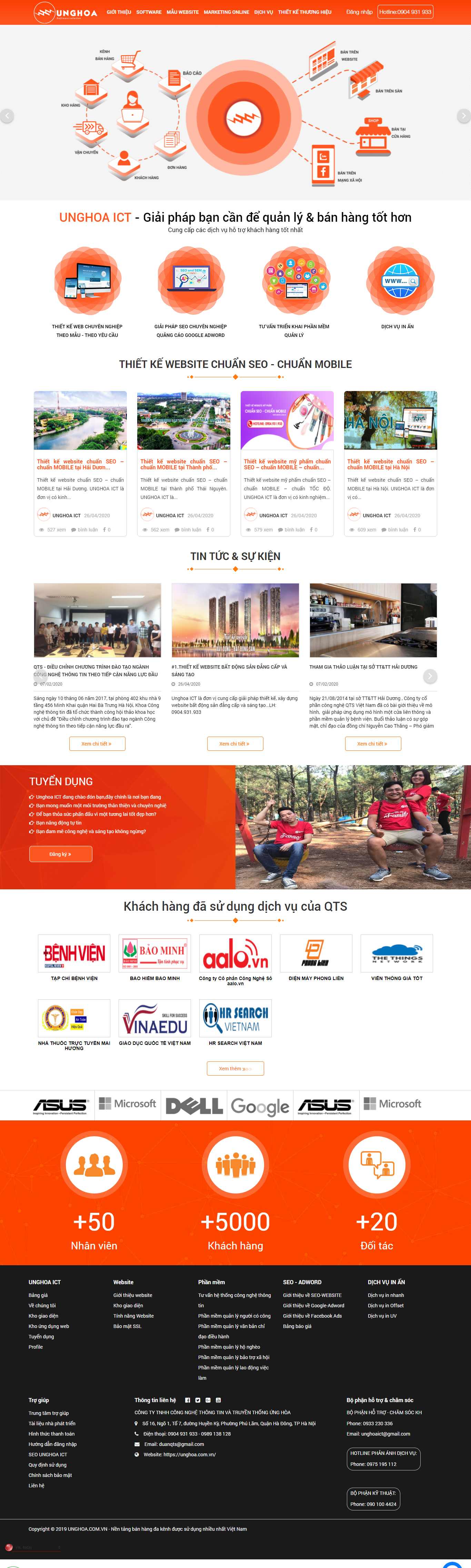 Thiết kế Website web hpsoft - unghoacomvn