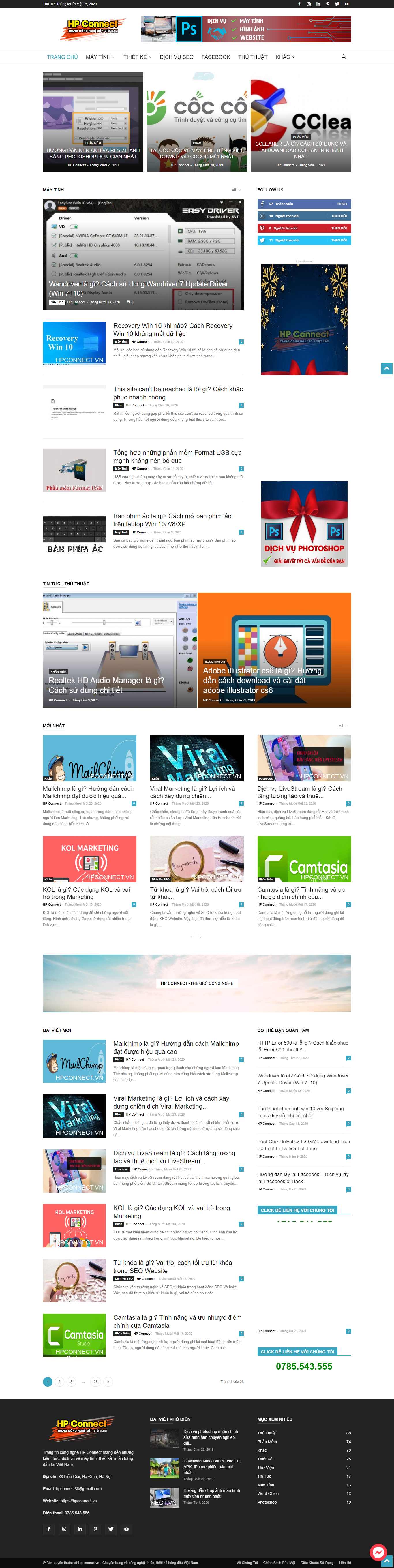 Thiết kế Website web coccoc - hpconnectvn