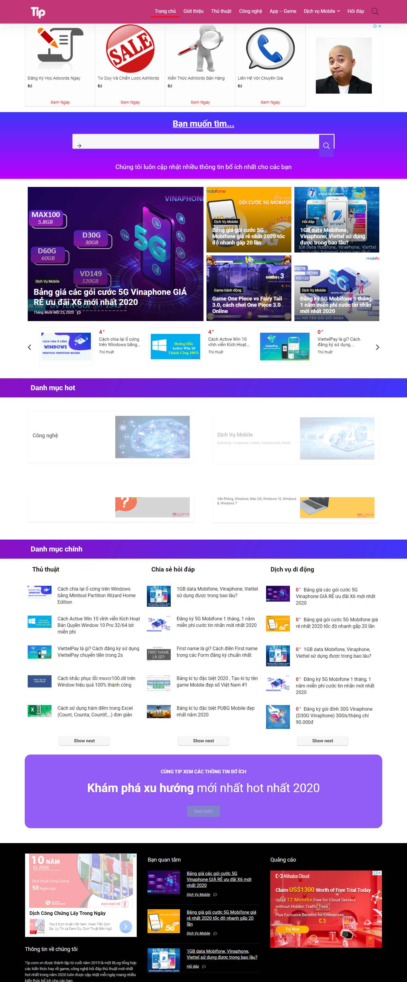 Thiết kế Website web coccoc - tipcomvn