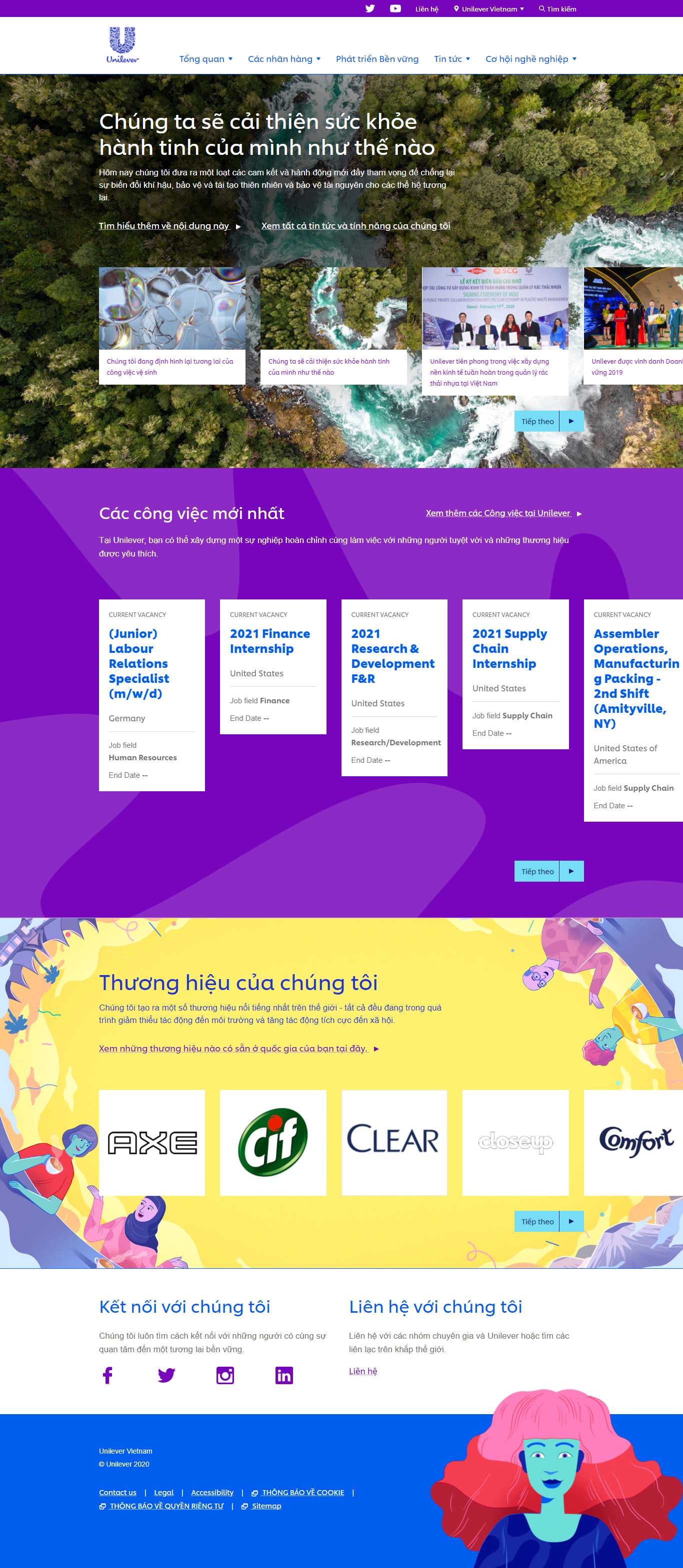 Thiết kế Website Web bán nước rửa chén bát - wwwunilevercomvn