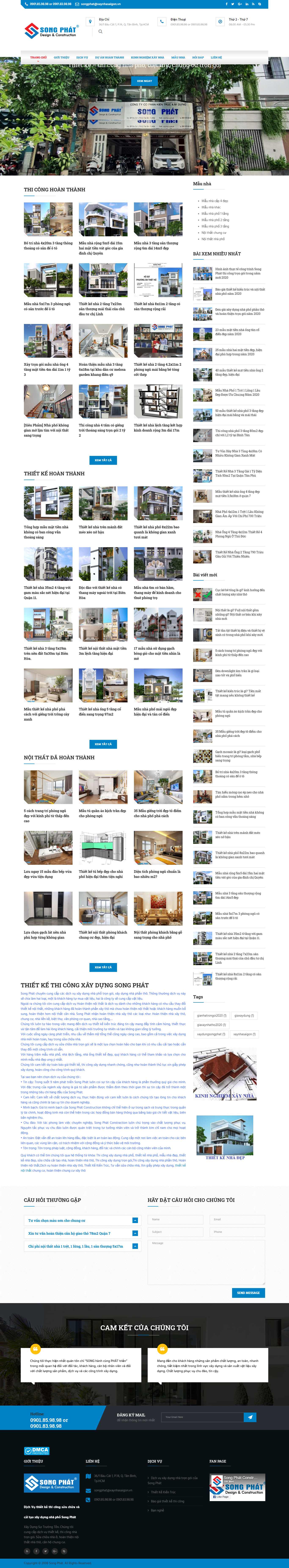 Thiết kế Website web thiết kế ngoại thất - xaynhasaigonvn