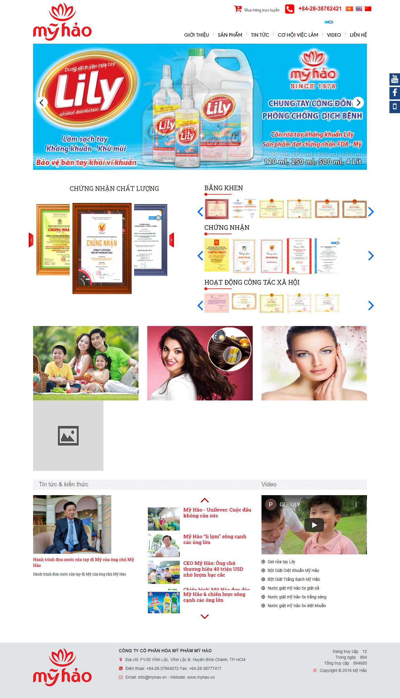 Thiết kế Website Web bán nước rửa chén bát - wwwmyhaovn