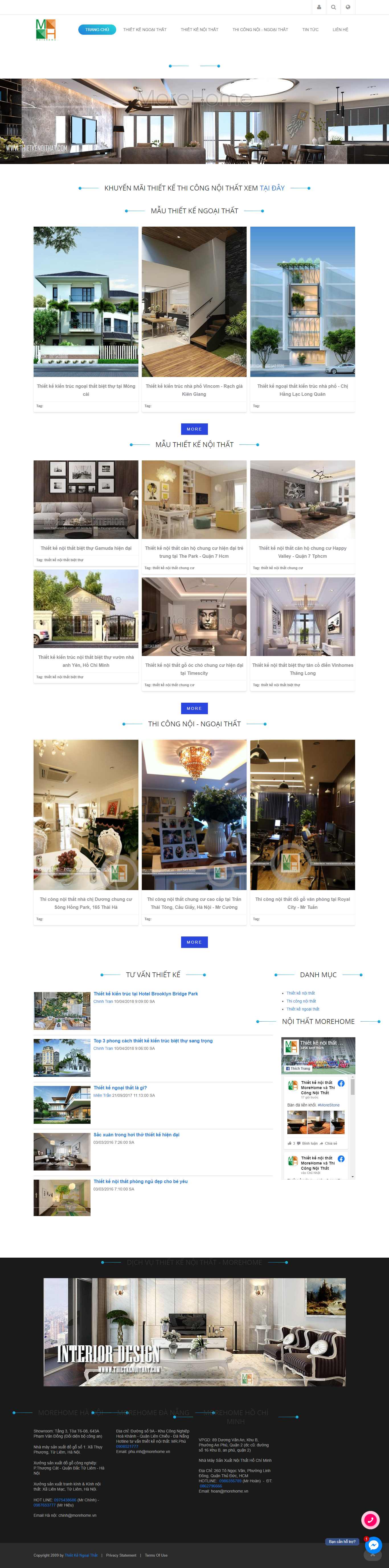Thiết kế Website web thiết kế ngoại thất - thietkengoaithatcom