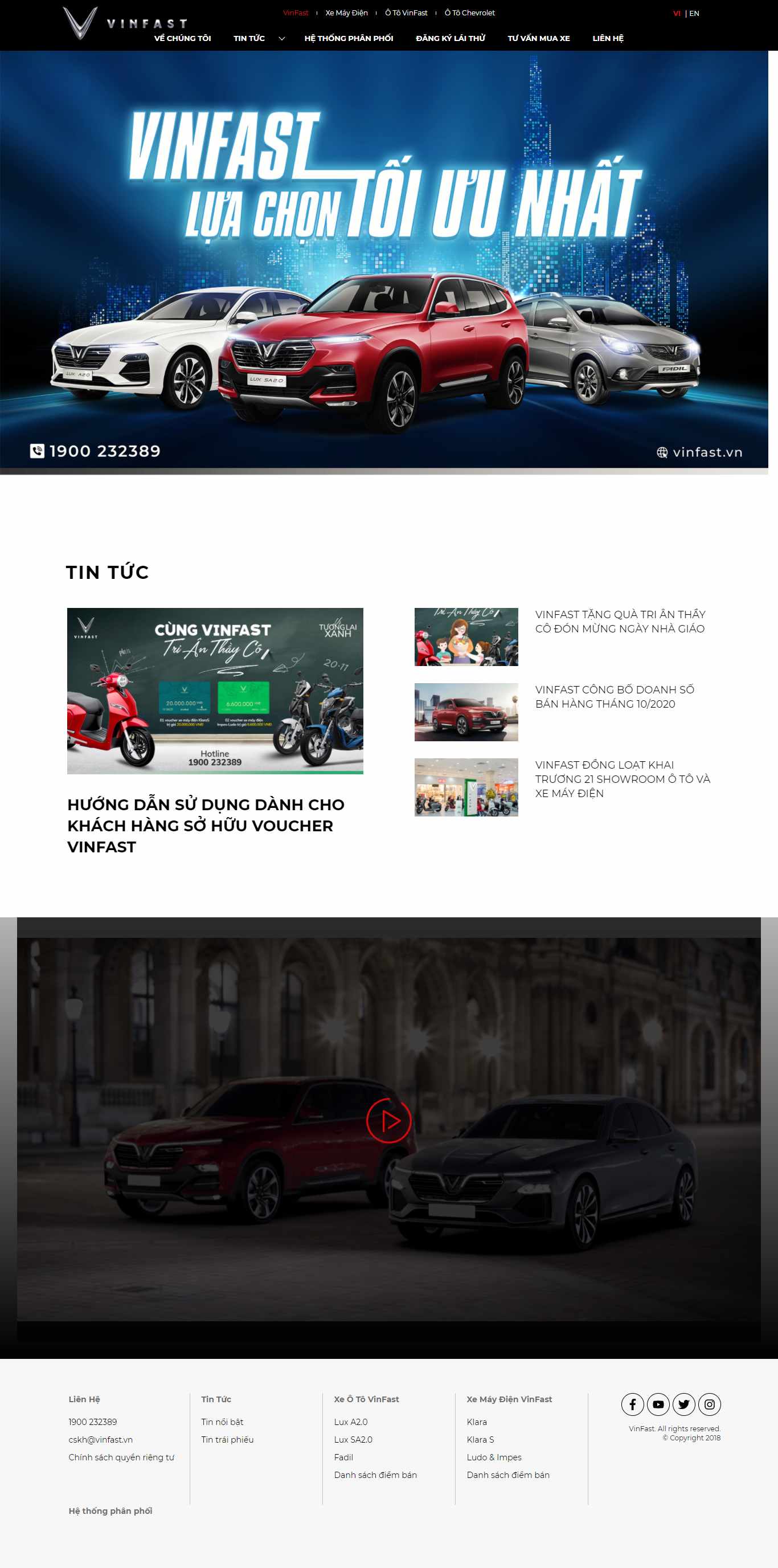 Thiết kế Website web ô tô - xe hơi - vinfastvn