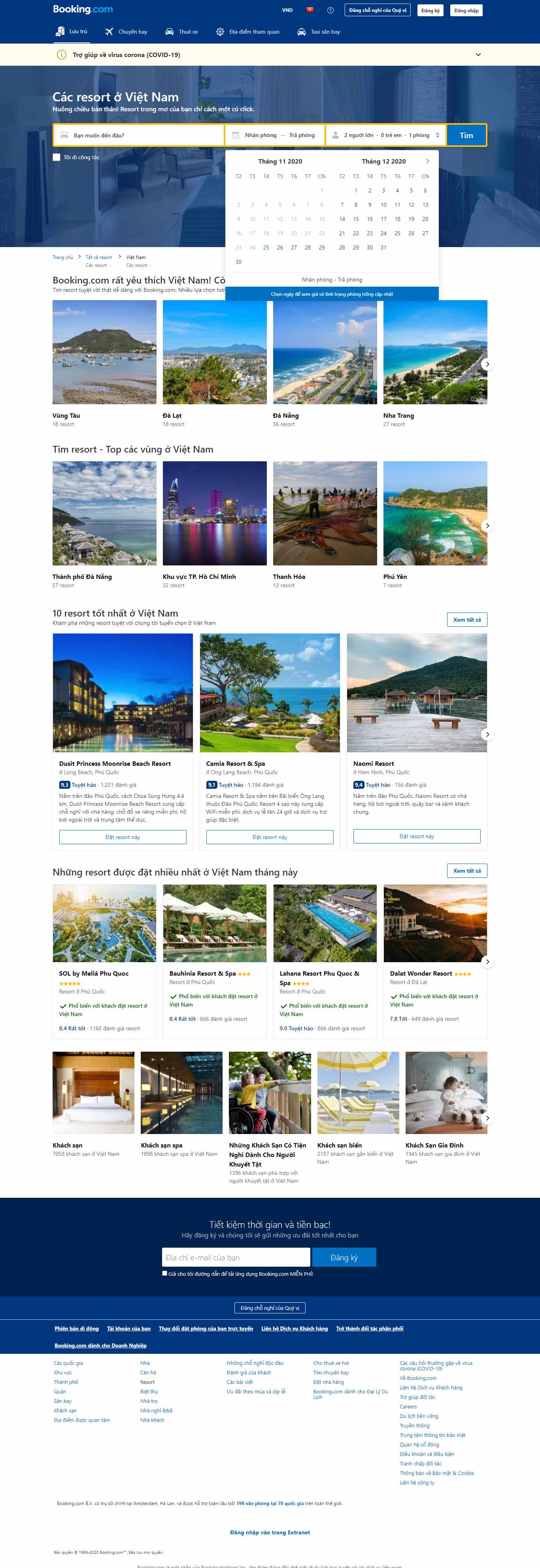 [yendungresort] Thiết kế Website web khu resort - wwwbookingcom